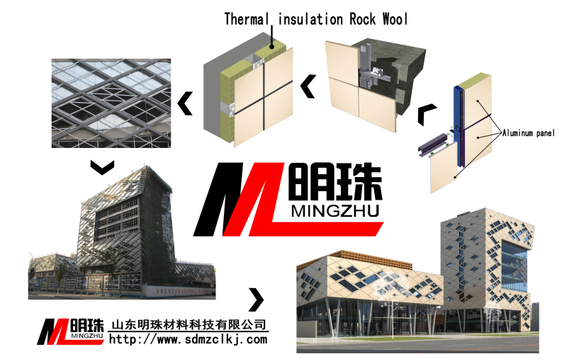 仿石材鋁單板應用